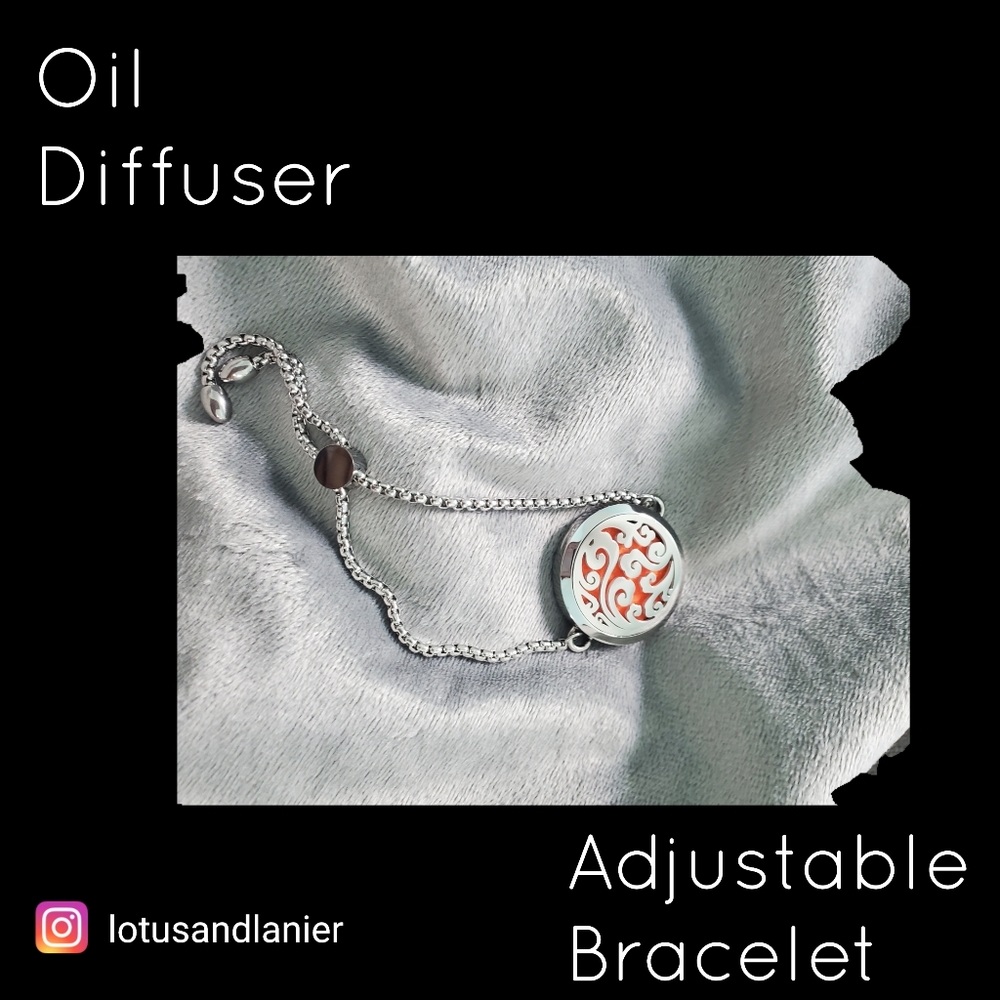 Oil Diffuser Adjustable Swirly Bracelet